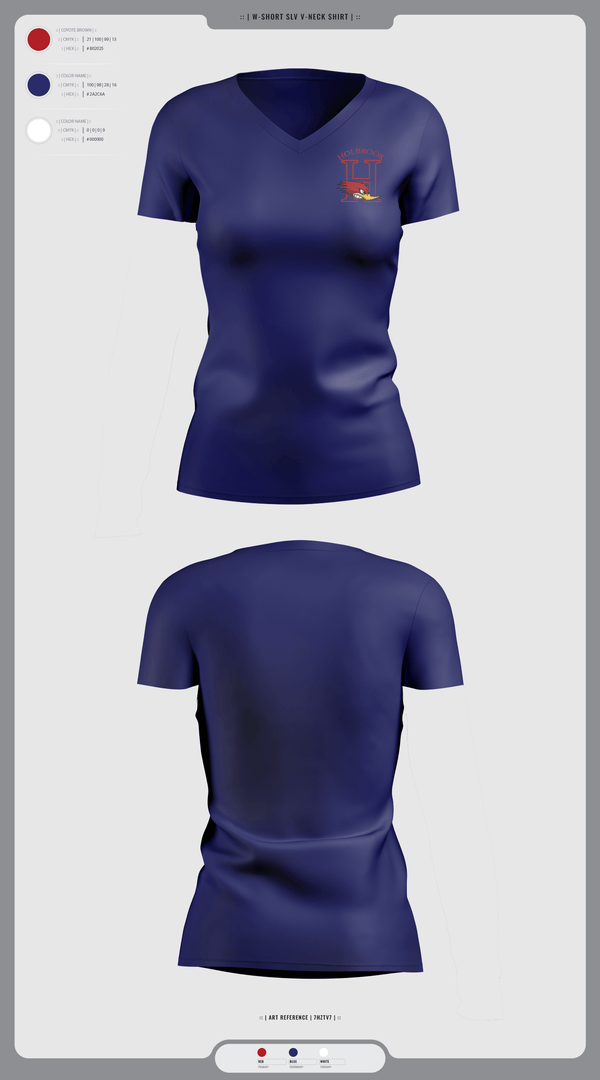 Womens Short Sleeve Vneck Shirt, Holbrook High School Wrestling, Wrestling, Teamtime, Team time, sublimation, custom sports apparel, team uniforms, spirit wear, spiritwear, sports uniforms, custom shirts, team store, custom team store, fundraiser sports, apparel fundraiser