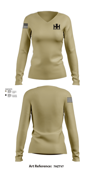 Womens Long Sleeve Vneck Shirt, Huitron hauling llc, , Teamtime, Team time, sublimation, custom sports apparel, team uniforms, spirit wear, spiritwear, sports uniforms, custom shirts, team store, custom team store, fundraiser sports, apparel fundraiser