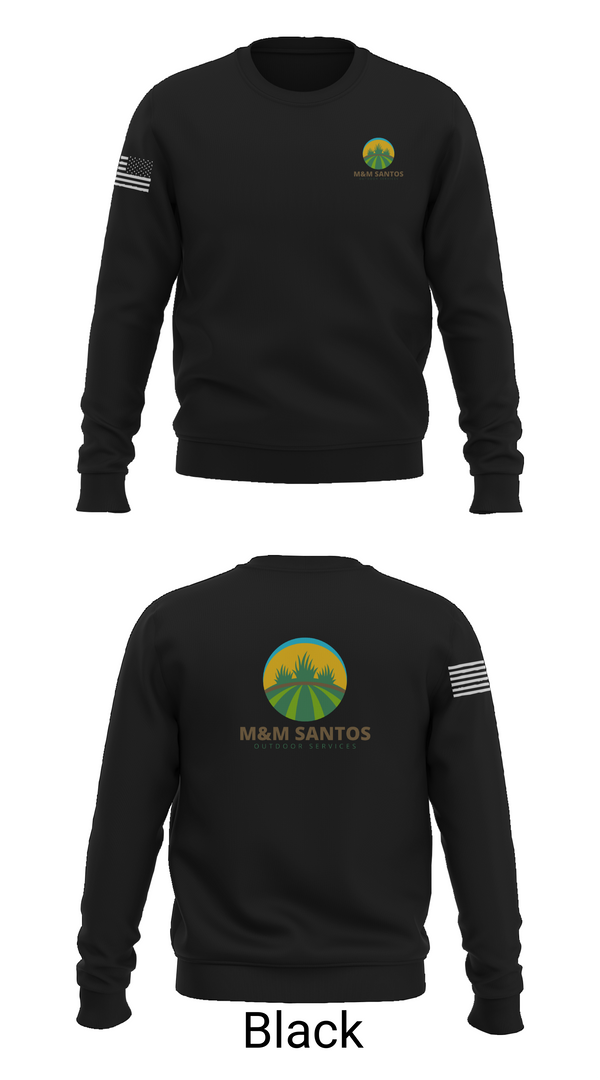 Crew Neck Sweatshirt, M&M Santos Outdoor Services, , Teamtime, Team time, sublimation, custom sports apparel, team uniforms, spirit wear, spiritwear, sports uniforms, custom shirts, team store, custom team store, fundraiser sports, apparel fundraiser
