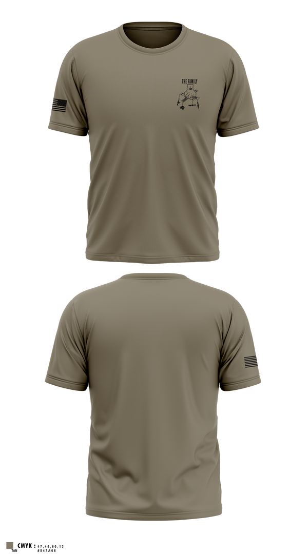 Old School Cotton Feel Shirt, 2nd PLT A CO-The Family, Army, Teamtime, Team time, sublimation, custom sports apparel, team uniforms, spirit wear, spiritwear, sports uniforms, custom shirts, team store, custom team store, fundraiser sports, apparel fundraiser
