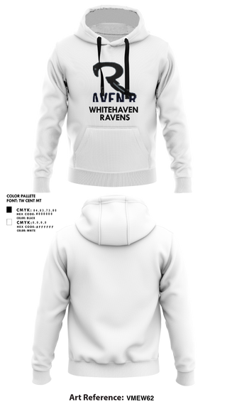 Hoodie, WhiteHaven Ravens, Track & Field, Teamtime, Team time, sublimation, custom sports apparel, team uniforms, spirit wear, spiritwear, sports uniforms, custom shirts, team store, custom team store, fundraiser sports, apparel fundraiser