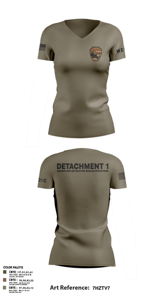 Womens Short Sleeve Vneck Shirt, Detachment 1, Air Force, Teamtime, Team time, sublimation, custom sports apparel, team uniforms, spirit wear, spiritwear, sports uniforms, custom shirts, team store, custom team store, fundraiser sports, apparel fundraiser
