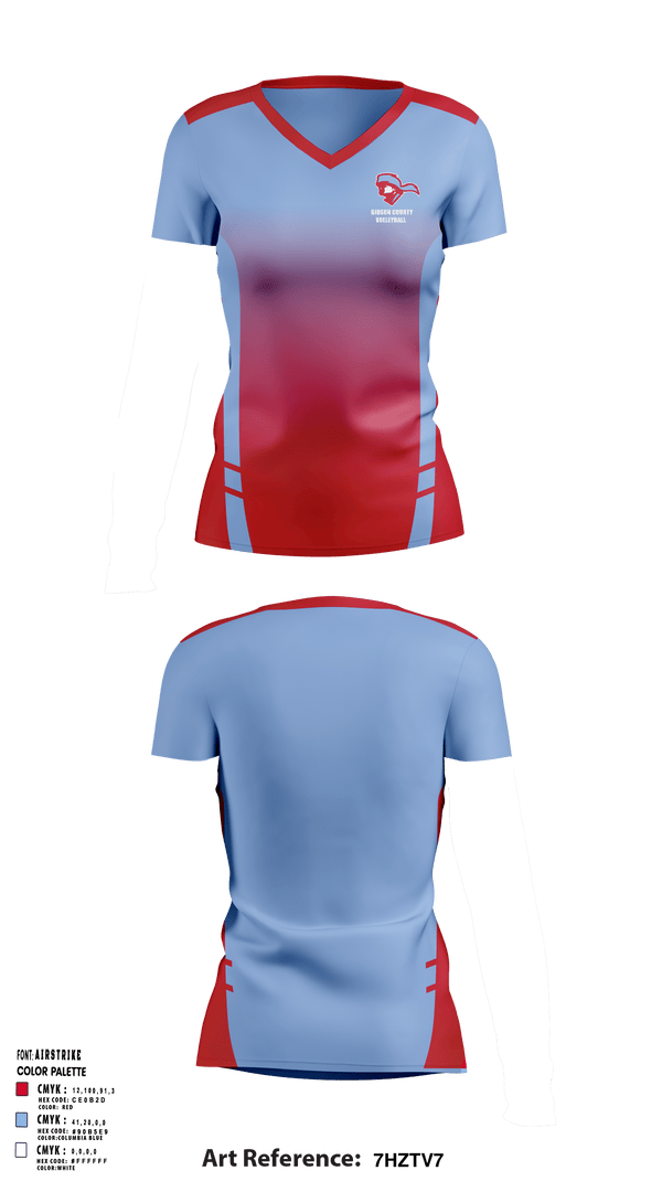 Women's Short Sleeve Vneck Shirt, Gibson County High School Volleyball, Women's Volleyball, Teamtime, Team time, sublimation, custom sports apparel, team uniforms, spirit wear, spiritwear, sports uniforms, custom shirts, team store, custom team store, fundraiser sports, apparel fundraiser
