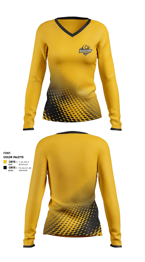 Womens Long Sleeve Vneck Shirt, Barstow Little League Softball, Softball, Teamtime, Team time, sublimation, custom sports apparel, team uniforms, spirit wear, spiritwear, sports uniforms, custom shirts, team store, custom team store, fundraiser sports, apparel fundraiser