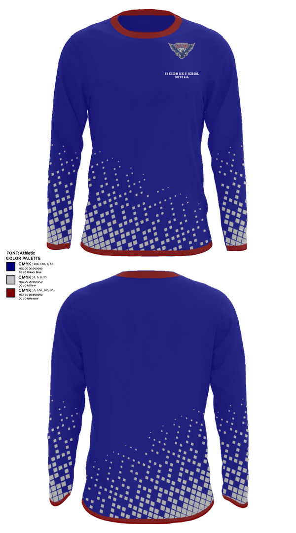Long Sleeve Performance Shirt, Freedom High School Softball, Softball, Teamtime, Team time, sublimation, custom sports apparel, team uniforms, spirit wear, spiritwear, sports uniforms, custom shirts, team store, custom team store, fundraiser sports, apparel fundraiser