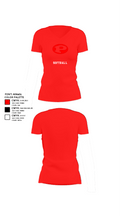 Prestonsburg High School Softball 80317061 Women's Short Sleeve V-neck Shirt - 25