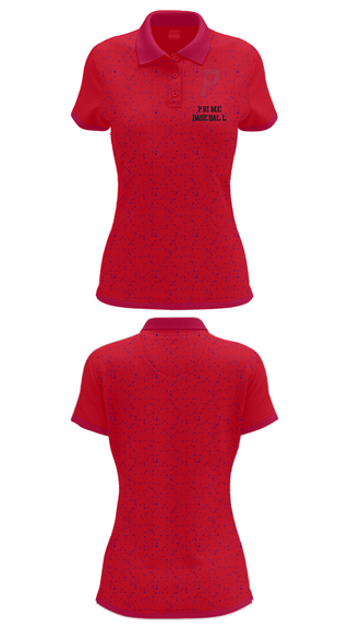 Women's Short Sleeve Performance Polo, Prime Baseball, Baseball, Teamtime, Team time, sublimation, custom sports apparel, team uniforms, spirit wear, spiritwear, sports uniforms, custom shirts, team store, custom team store, fundraiser sports, apparel fundraiser