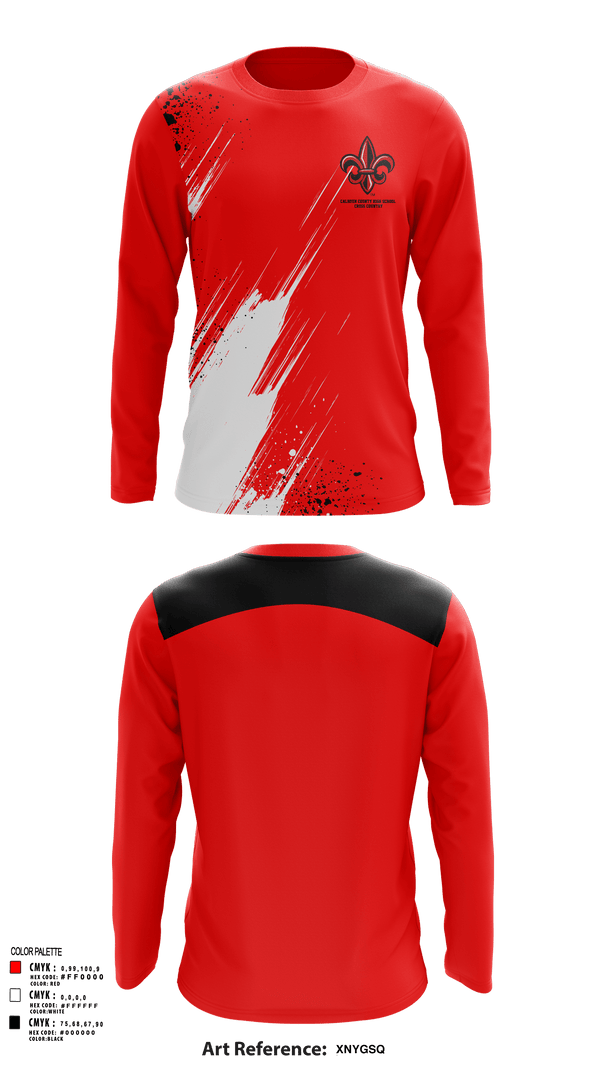Long Sleeve Performance Shirt, Calhoun County High School Cross Country, Cross Country, Teamtime, Team time, sublimation, custom sports apparel, team uniforms, spirit wear, spiritwear, sports uniforms, custom shirts, team store, custom team store, fundraiser sports, apparel fundraiser
