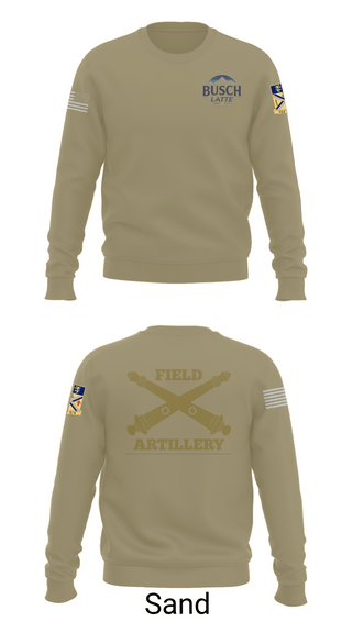 Crew Neck Sweatshirt, Busch Latte, Army, Teamtime, Team time, sublimation, custom sports apparel, team uniforms, spirit wear, spiritwear, sports uniforms, custom shirts, team store, custom team store, fundraiser sports, apparel fundraiser