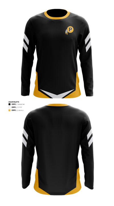 Pontotoc Warriors 5056455 Long Sleeve Performance Shirt - 40