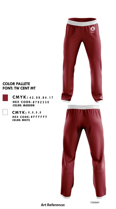 Auburn High School Golf 54421048 Sweatpants - 1