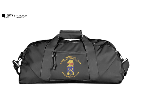 Duffle Bag, HHT 102 CAV, , Teamtime, Team time, sublimation, custom sports apparel, team uniforms, spirit wear, spiritwear, sports uniforms, custom shirts, team store, custom team store, fundraiser sports, apparel fundraiser