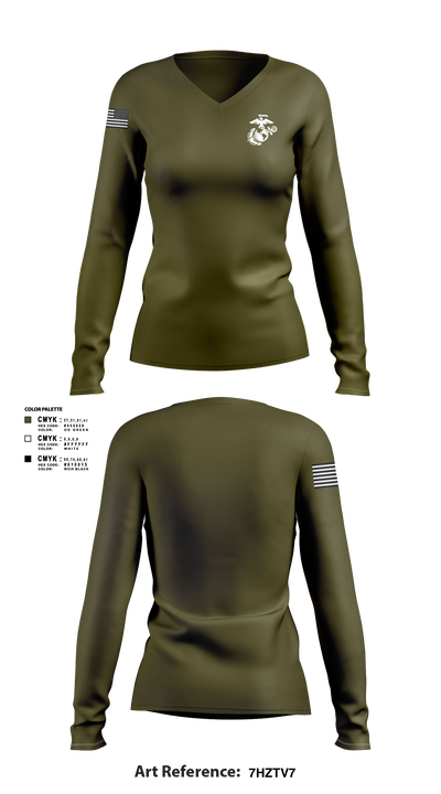 OPF 30432400 Women's Long Sleeve V-neck Shirt - 2