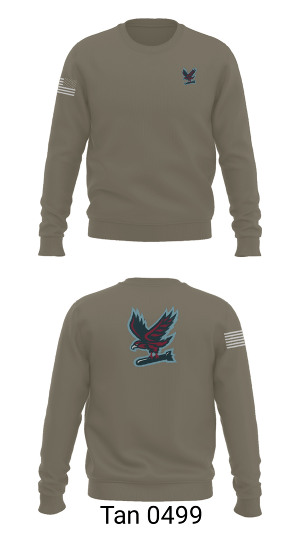 Crew Neck Sweatshirt, Hawksquad, Air Force, Teamtime, Team time, sublimation, custom sports apparel, team uniforms, spirit wear, spiritwear, sports uniforms, custom shirts, team store, custom team store, fundraiser sports, apparel fundraiser