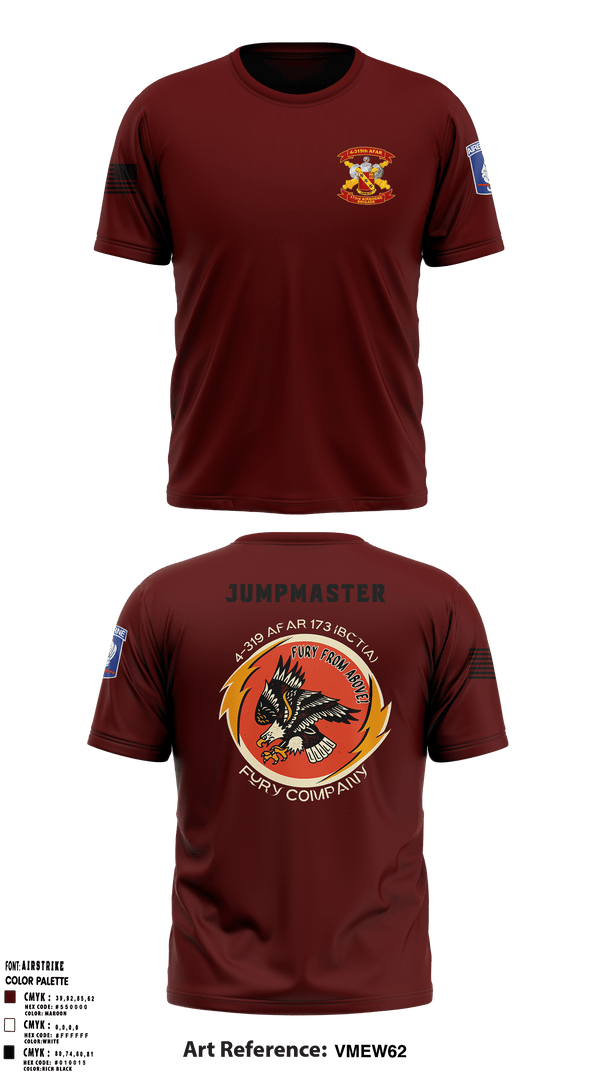 Short Sleeve Performance Shirt, FCO 4-319 AFAR, 173 IBCT(A), Army, Teamtime, Team time, sublimation, custom sports apparel, team uniforms, spirit wear, spiritwear, sports uniforms, custom shirts, team store, custom team store, fundraiser sports, apparel fundraiser