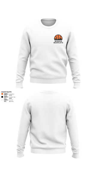 Crew Neck Sweatshirt, Monroe High School Basketball, Women's Basketball, Teamtime, Team time, sublimation, custom sports apparel, team uniforms, spirit wear, spiritwear, sports uniforms, custom shirts, team store, custom team store, fundraiser sports, apparel fundraiser