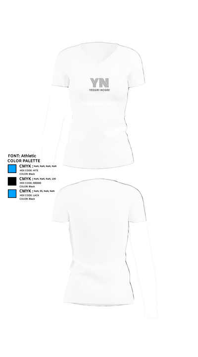 YESSIR NOSIR PODCAST 13724158 Women's Short Sleeve V-neck Shirt - 18
