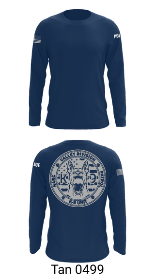 Long Sleeve Performance Shirt, VALLEY K9, , Teamtime, Team time, sublimation, custom sports apparel, team uniforms, spirit wear, spiritwear, sports uniforms, custom shirts, team store, custom team store, fundraiser sports, apparel fundraiser