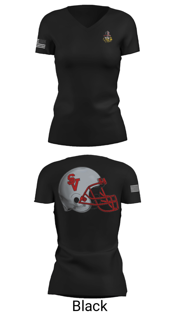 Women's Short Sleeve Vneck Shirt, Symmes Valley Vikings, Football, Teamtime, Team time, sublimation, custom sports apparel, team uniforms, spirit wear, spiritwear, sports uniforms, custom shirts, team store, custom team store, fundraiser sports, apparel fundraiser