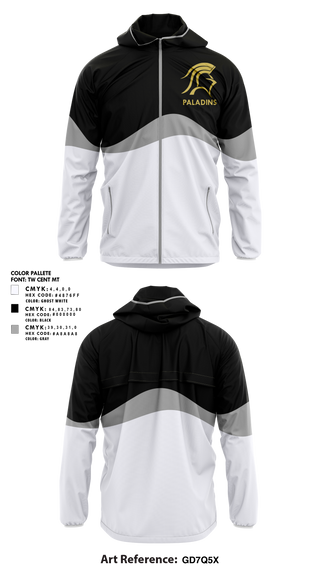 Windbreaker, Paladins, Track & Field, Teamtime, Team time, sublimation, custom sports apparel, team uniforms, spirit wear, spiritwear, sports uniforms, custom shirts, team store, custom team store, fundraiser sports, apparel fundraiser
