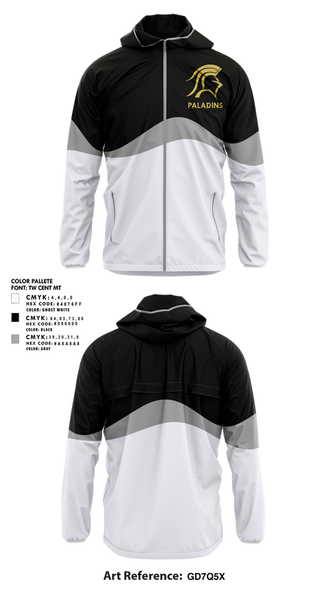 Windbreaker, Paladins, Track & Field, Teamtime, Team time, sublimation, custom sports apparel, team uniforms, spirit wear, spiritwear, sports uniforms, custom shirts, team store, custom team store, fundraiser sports, apparel fundraiser
