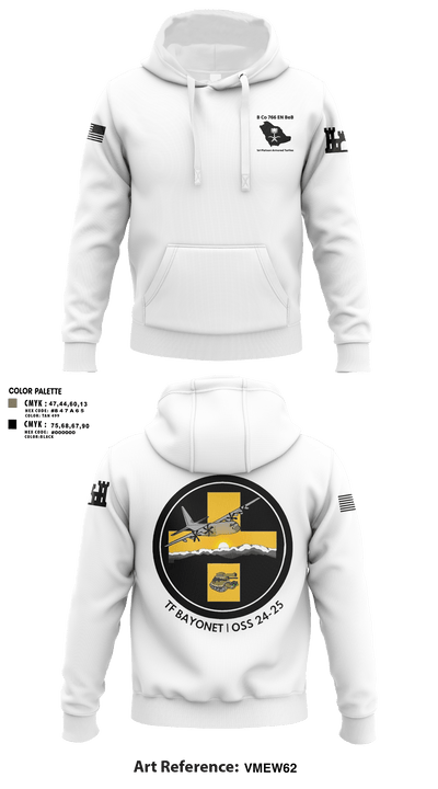 B Co 766 EN BeB 1st Platoon Armored Turtles Hoodie - 2