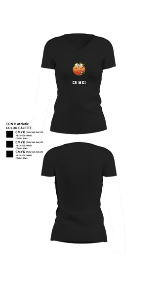 Womens Short Sleeve Vneck Shirt, USS MAKIN ISLANDC5 MKI, Navy, Teamtime, Team time, sublimation, custom sports apparel, team uniforms, spirit wear, spiritwear, sports uniforms, custom shirts, team store, custom team store, fundraiser sports, apparel fundraiser