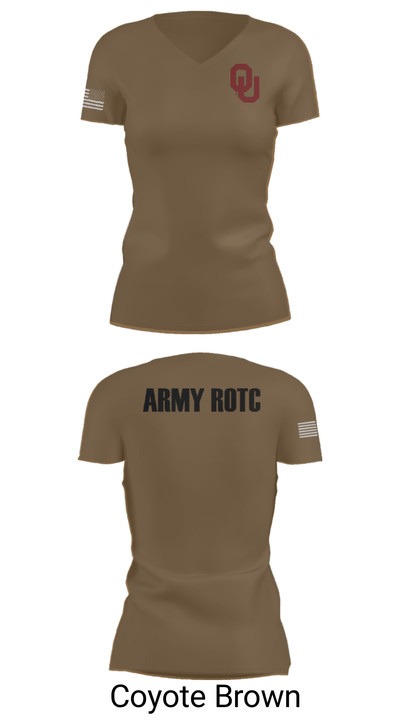 OU Army ROTC 95723228 Women's Short Sleeve V-neck Shirt - 8