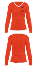 Perry High School Softball 23229764 Women's Long Sleeve V-neck Shirt - 32
