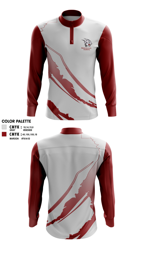 Quarter Zip Jacket, Mattanawcook Academy Wrestling, Wrestling, Teamtime, Team time, sublimation, custom sports apparel, team uniforms, spirit wear, spiritwear, sports uniforms, custom shirts, team store, custom team store, fundraiser sports, apparel fundraiser
