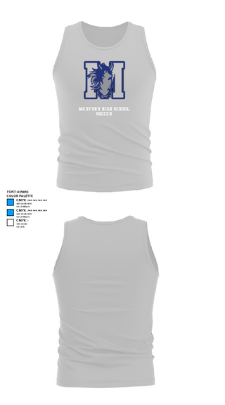 Tank Top, Medford High School Soccer, Men's Soccer, Teamtime, Team time, sublimation, custom sports apparel, team uniforms, spirit wear, spiritwear, sports uniforms, custom shirts, team store, custom team store, fundraiser sports, apparel fundraiser