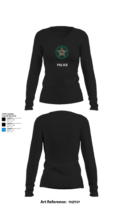 BSO Explorers 2103492 Women's Long Sleeve V-neck Shirt - 21