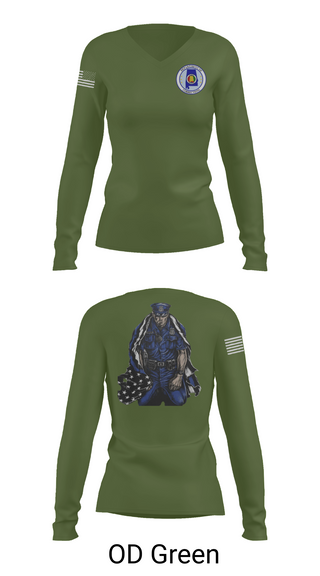 Womens Long Sleeve Vneck Shirt, Alabama Department of Corrections, Police, Teamtime, Team time, sublimation, custom sports apparel, team uniforms, spirit wear, spiritwear, sports uniforms, custom shirts, team store, custom team store, fundraiser sports, apparel fundraiser