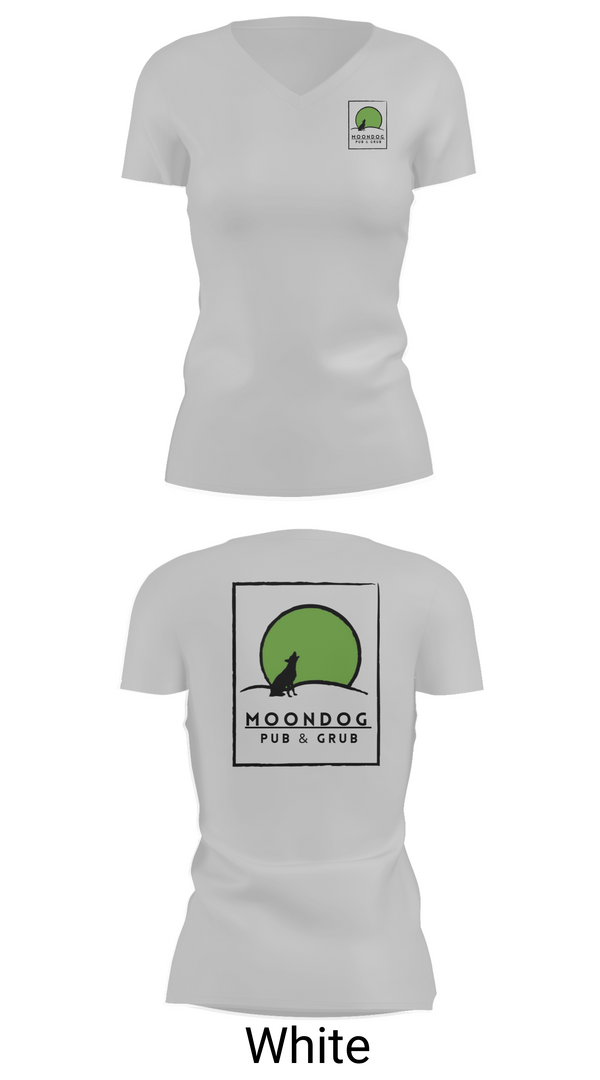 Womens Short Sleeve Vneck Shirt, Moondog pub and grub, , Teamtime, Team time, sublimation, custom sports apparel, team uniforms, spirit wear, spiritwear, sports uniforms, custom shirts, team store, custom team store, fundraiser sports, apparel fundraiser