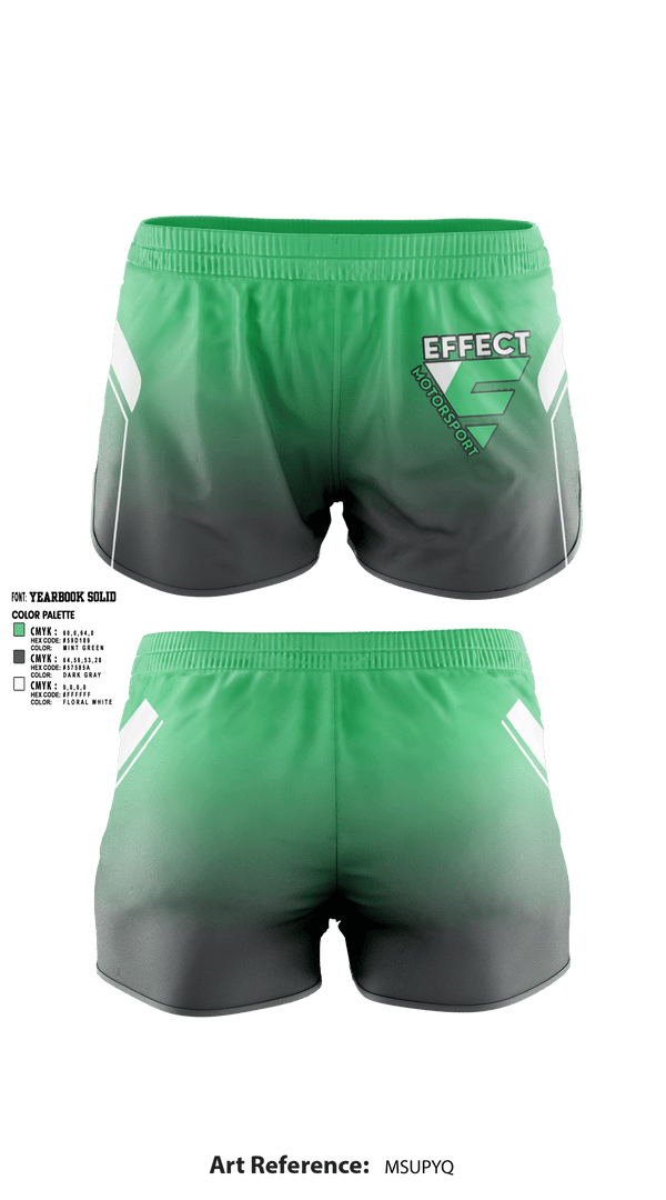 Womens Shorts, Effect Motorsport, E-Sports, Teamtime, Team time, sublimation, custom sports apparel, team uniforms, spirit wear, spiritwear, sports uniforms, custom shirts, team store, custom team store, fundraiser sports, apparel fundraiser