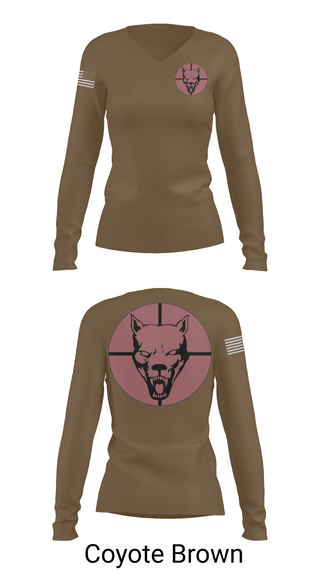 Womens Long Sleeve Vneck Shirt, Hellhound PLT, A CO, 2-8 CAV, , Teamtime, Team time, sublimation, custom sports apparel, team uniforms, spirit wear, spiritwear, sports uniforms, custom shirts, team store, custom team store, fundraiser sports, apparel fundraiser