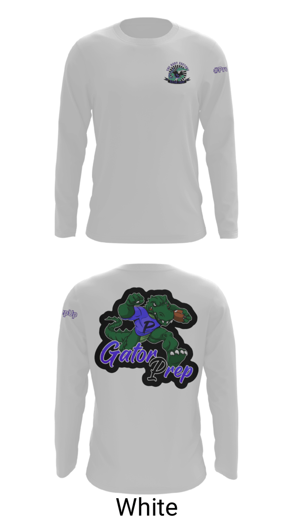 Long Sleeve Performance Shirt, Gator Prep, Football, Teamtime, Team time, sublimation, custom sports apparel, team uniforms, spirit wear, spiritwear, sports uniforms, custom shirts, team store, custom team store, fundraiser sports, apparel fundraiser