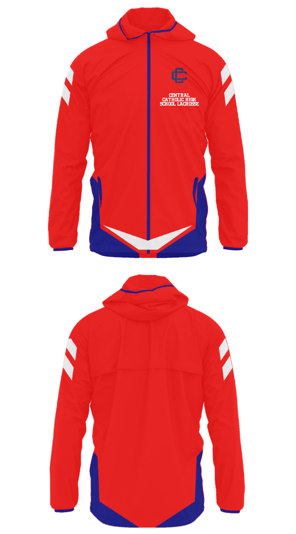Windbreaker, Central Catholic High School Lacrosse, Men's Lacrosse, Teamtime, Team time, sublimation, custom sports apparel, team uniforms, spirit wear, spiritwear, sports uniforms, custom shirts, team store, custom team store, fundraiser sports, apparel fundraiser
