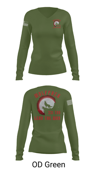 Womens Long Sleeve Vneck Shirt, 331 TRS / FLT 154 WOLFPACK, , Teamtime, Team time, sublimation, custom sports apparel, team uniforms, spirit wear, spiritwear, sports uniforms, custom shirts, team store, custom team store, fundraiser sports, apparel fundraiser