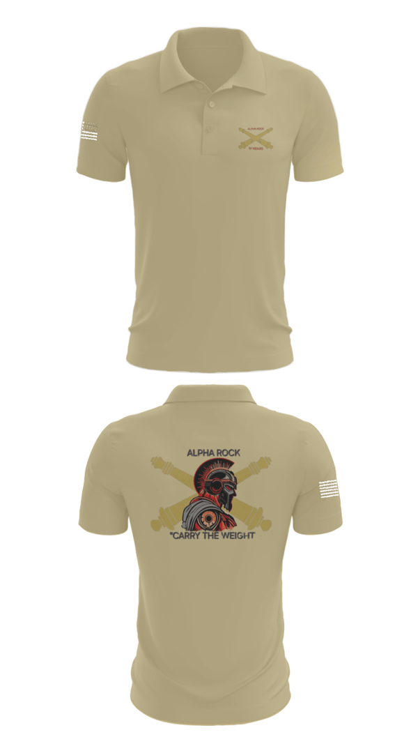 Short Sleeve Performance Polo, ALPHA ROCK, Army, Teamtime, Team time, sublimation, custom sports apparel, team uniforms, spirit wear, spiritwear, sports uniforms, custom shirts, team store, custom team store, fundraiser sports, apparel fundraiser