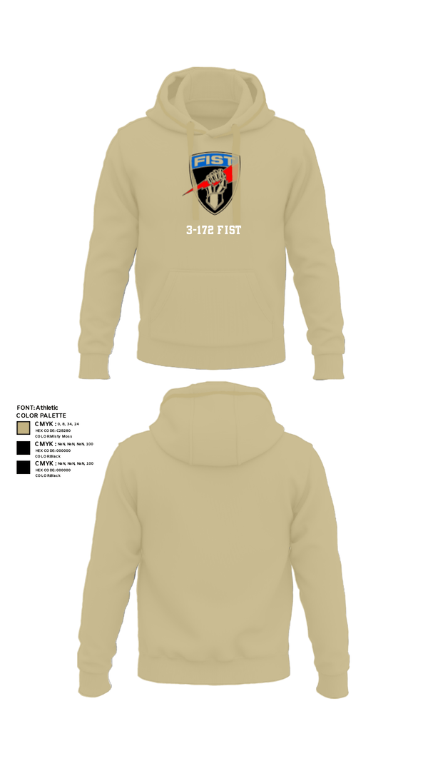 Hoodie, 3-172 FiST, Army, Teamtime, Team time, sublimation, custom sports apparel, team uniforms, spirit wear, spiritwear, sports uniforms, custom shirts, team store, custom team store, fundraiser sports, apparel fundraiser