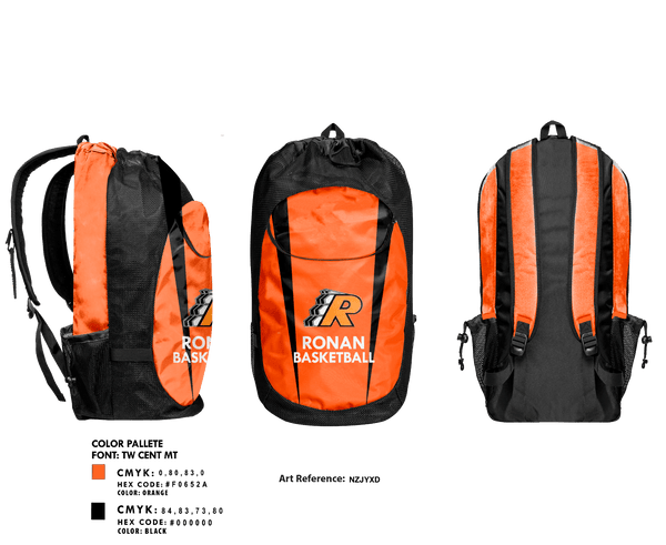 Gear Bag, Ronan High School Basketball, Women's Basketball, Teamtime, Team time, sublimation, custom sports apparel, team uniforms, spirit wear, spiritwear, sports uniforms, custom shirts, team store, custom team store, fundraiser sports, apparel fundraiser