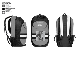 Gear Bag, Meade High School Baseball, Baseball, Teamtime, Team time, sublimation, custom sports apparel, team uniforms, spirit wear, spiritwear, sports uniforms, custom shirts, team store, custom team store, fundraiser sports, apparel fundraiser