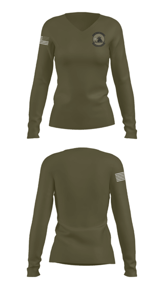 Womens Long Sleeve Vneck Shirt, 102nd CES, Air Force, Teamtime, Team time, sublimation, custom sports apparel, team uniforms, spirit wear, spiritwear, sports uniforms, custom shirts, team store, custom team store, fundraiser sports, apparel fundraiser