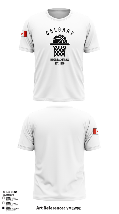 Calgary Minor Basketball Association 64914788 Short Sleeve Performance Shirt - 13