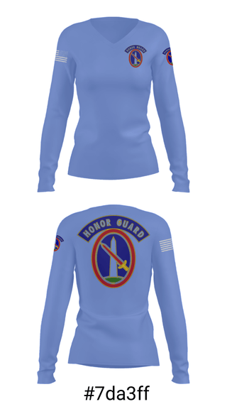 Women's Long Sleeve Vneck Shirt, 3RD U S Infantry Brigade, Army, Teamtime, Team time, sublimation, custom sports apparel, team uniforms, spirit wear, spiritwear, sports uniforms, custom shirts, team store, custom team store, fundraiser sports, apparel fundraiser