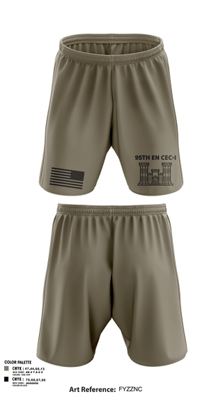 Athletic Shorts With Pockets, 95TH EN, Army, Teamtime, Team time, sublimation, custom sports apparel, team uniforms, spirit wear, spiritwear, sports uniforms, custom shirts, team store, custom team store, fundraiser sports, apparel fundraiser