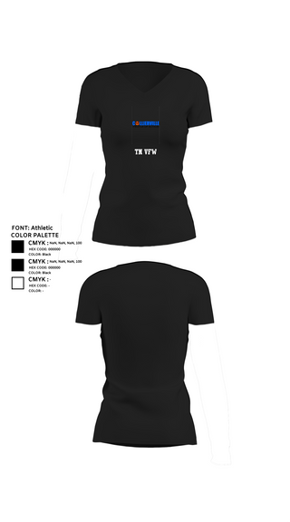 Womens Short Sleeve Vneck Shirt, TN VFW, Army, Teamtime, Team time, sublimation, custom sports apparel, team uniforms, spirit wear, spiritwear, sports uniforms, custom shirts, team store, custom team store, fundraiser sports, apparel fundraiser