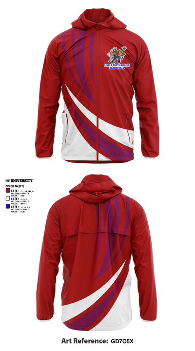Lingle-Fort Laramie High School Basketball 43893135 Windbreaker - 2
