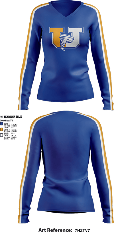 FalconKnights 34036370 Women's Long Sleeve V-neck Shirt - 2